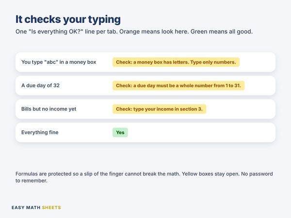 Orange Check words catch typos